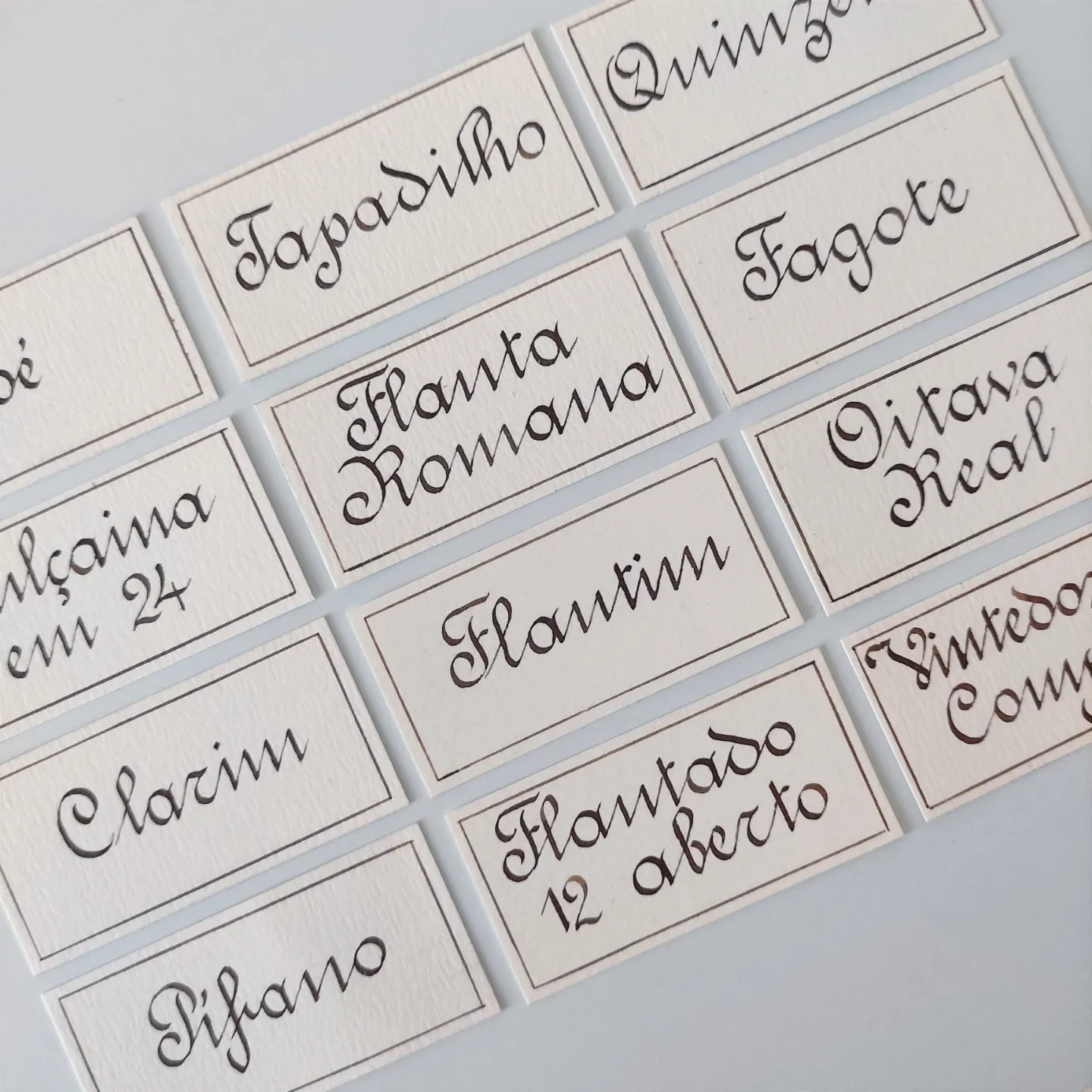 Etiquetas órgão